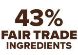 43% Fair Trade Ingredients