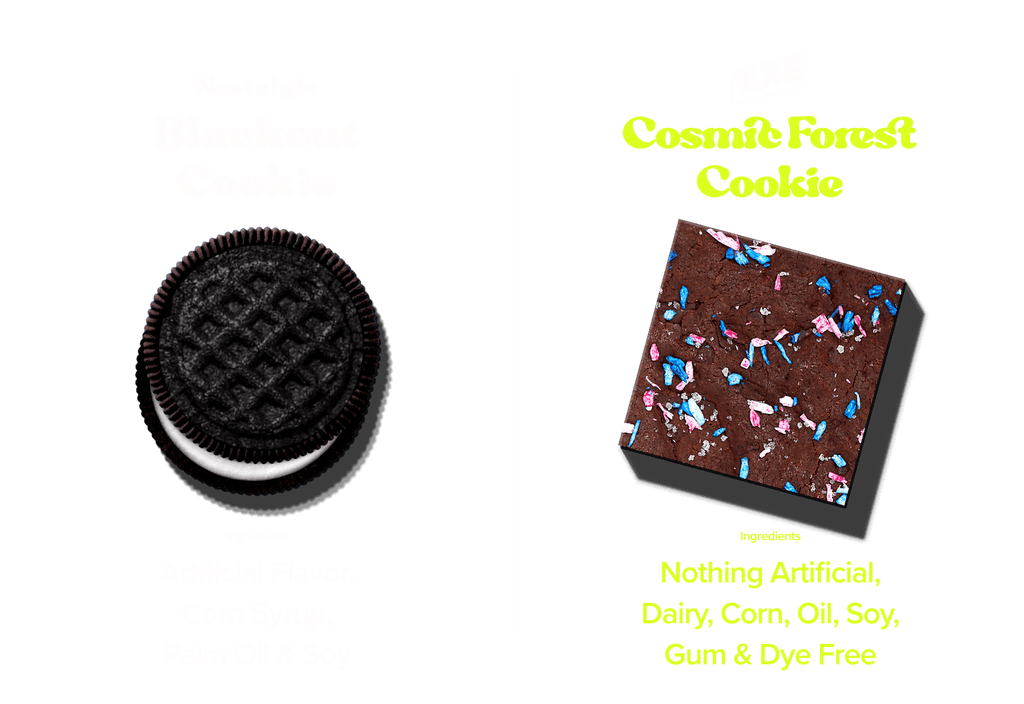 LEXINGTON BAKES Cosmic Forest Cookie Compate to Nostalgic Blackout Cookie
