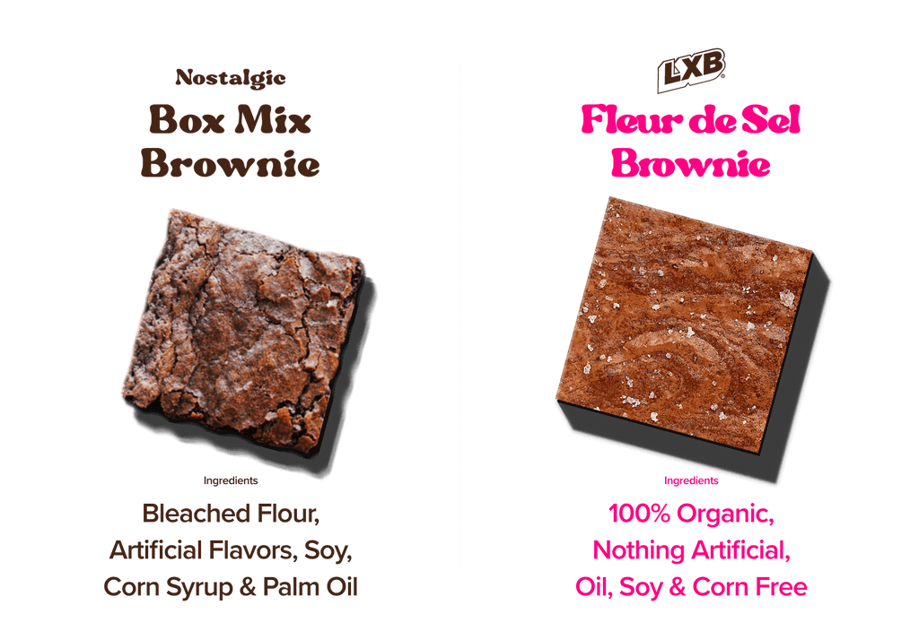 LEXINGTON BAKES Fleur de Sel Brownie Compare to Nostalgic Box Mix Brownie