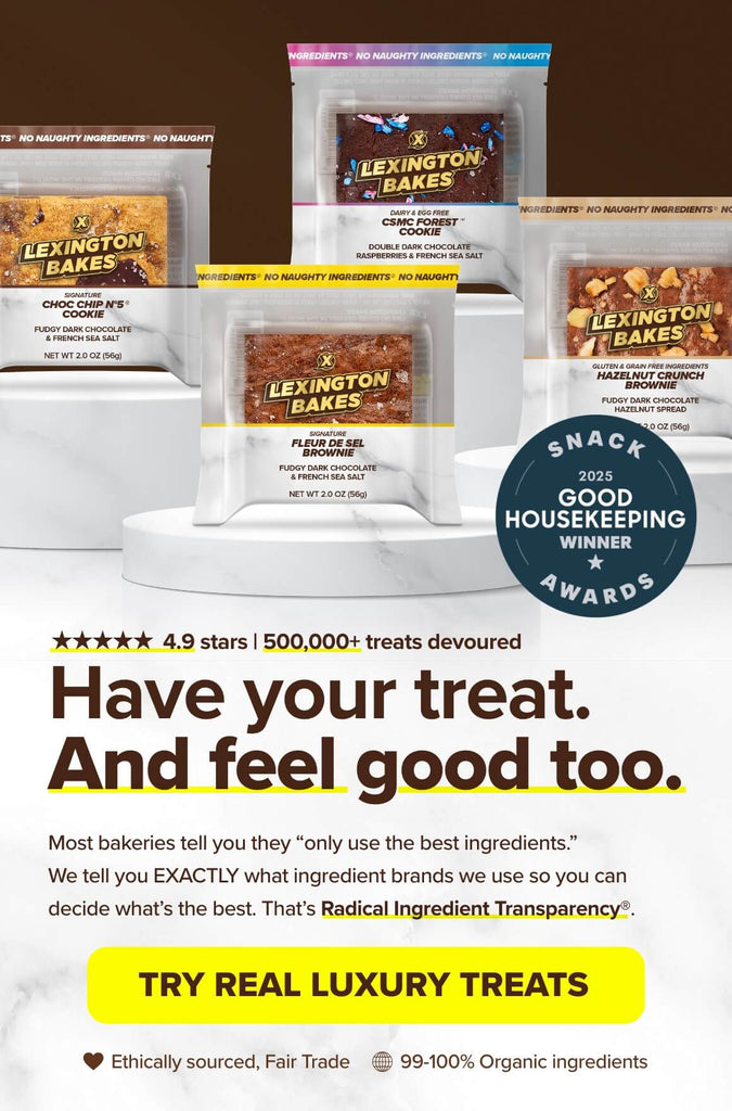 LEXINGTON BAKES Feel Good Luxury Brownies and Cookies - organic, fair trade, clean label ingredients
