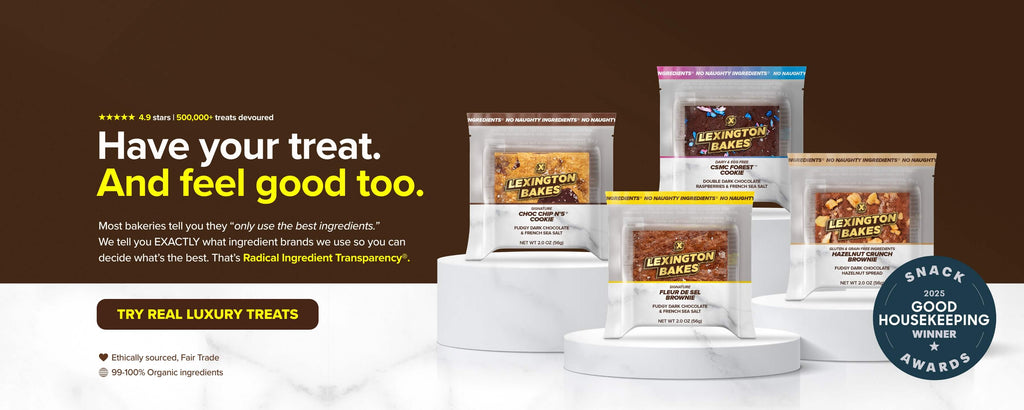 LEXINGTON BAKES Feel Good Luxury Brownies and Cookies - organic, fair trade, clean label ingredients