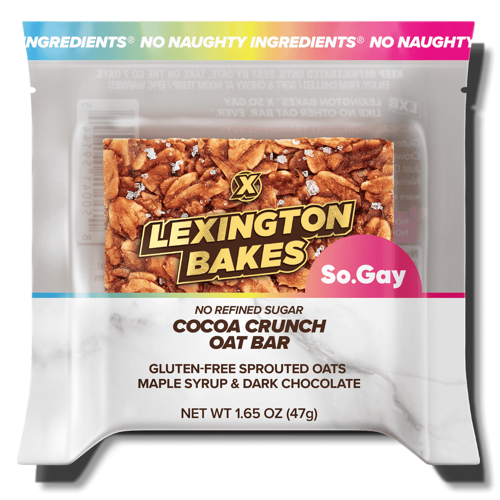 LEXINGTON BAKES x So.Gay Cocoa Crunch Chilled Oat Bars
