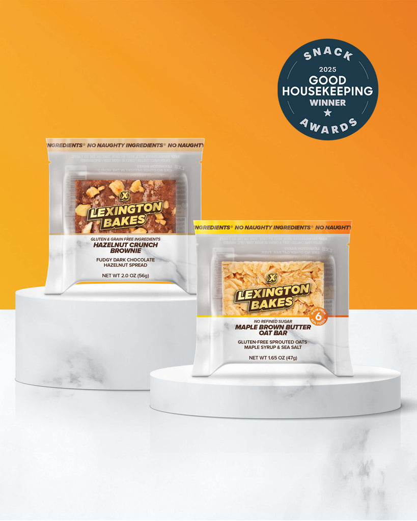 LEXINGTON BAKES Hazelnut Crunch Brownie and Maple Brown Butter Oat Bar Good Housekeeping award winners