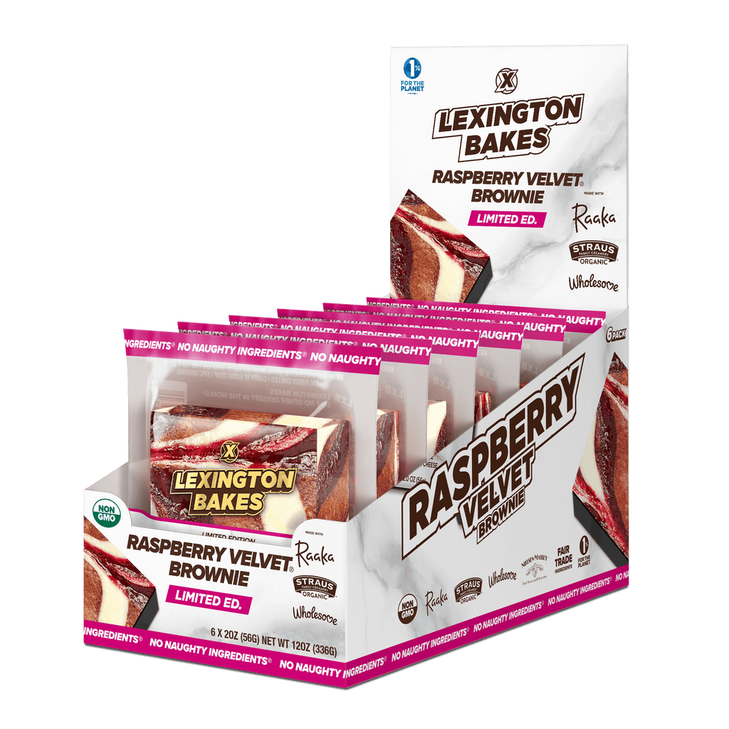 LEXINGTON BAKES Raspberry Velvet Red Velvet Brownies 6 Pack