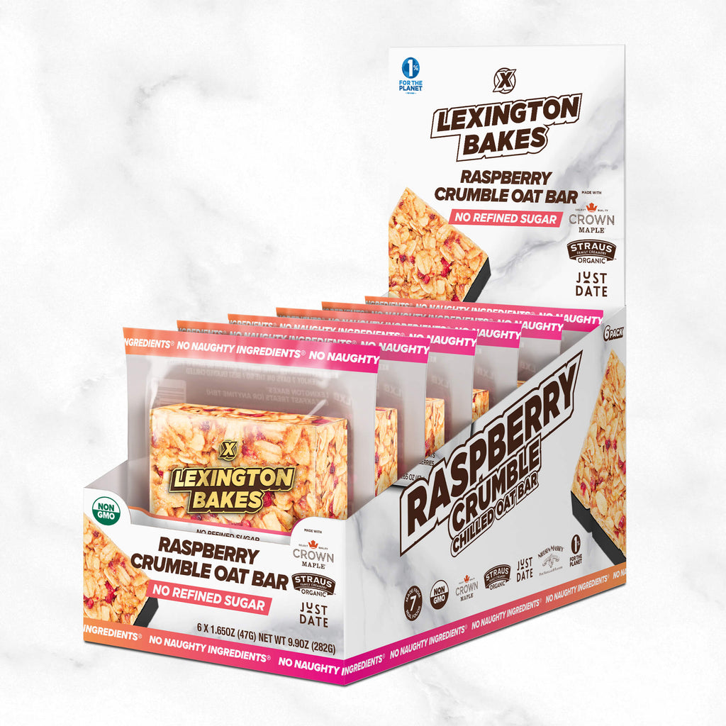 LEXINGTON BAKES Raspberry Crumble Chilled Oat Bar 6 Pack
