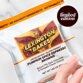 LEXINGTON BAKES Pumpkin Spice Espresso Brownie - organic - clean ingredients