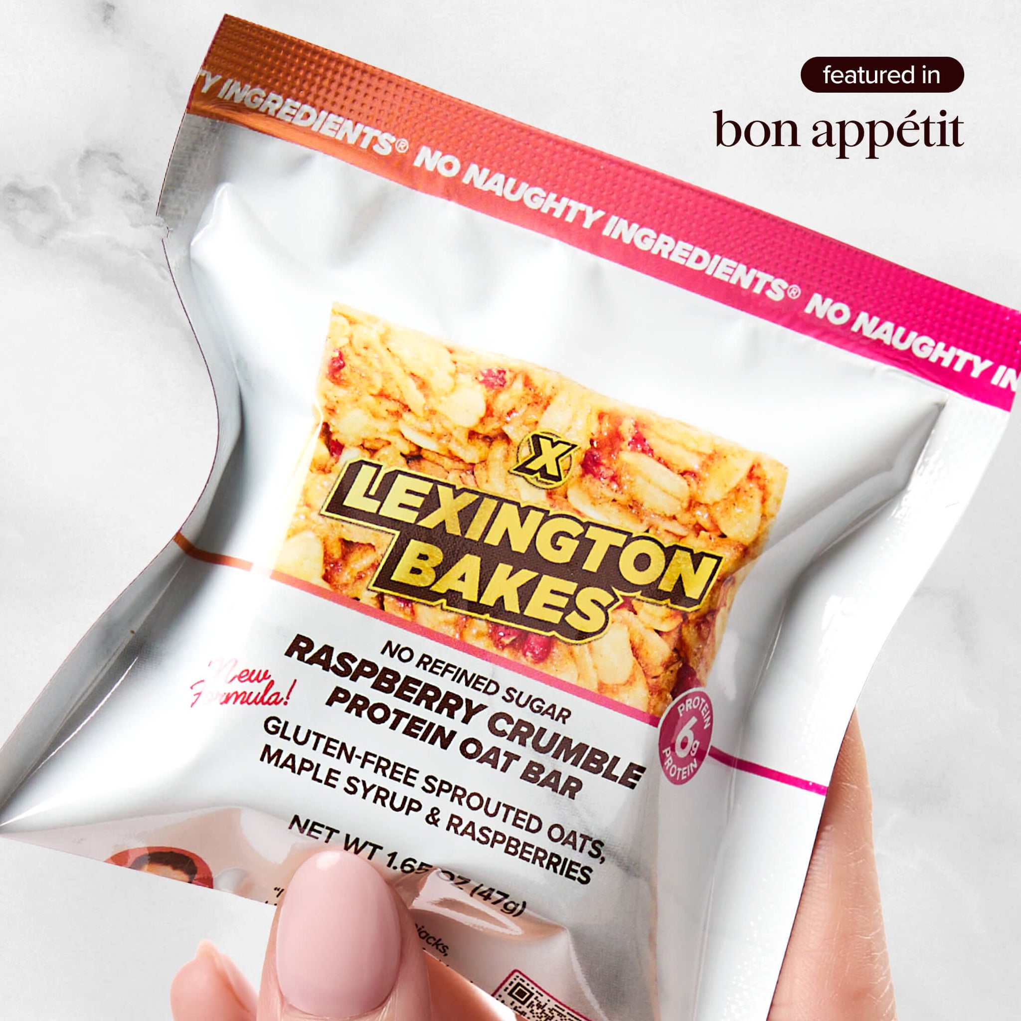 【C24635】B.A.R.S.ザ・バリー・エイドリアン・リース・ストーリー Lexington Bakes Raspberry Crumble Chilled Oat Bar, 1.65 oz