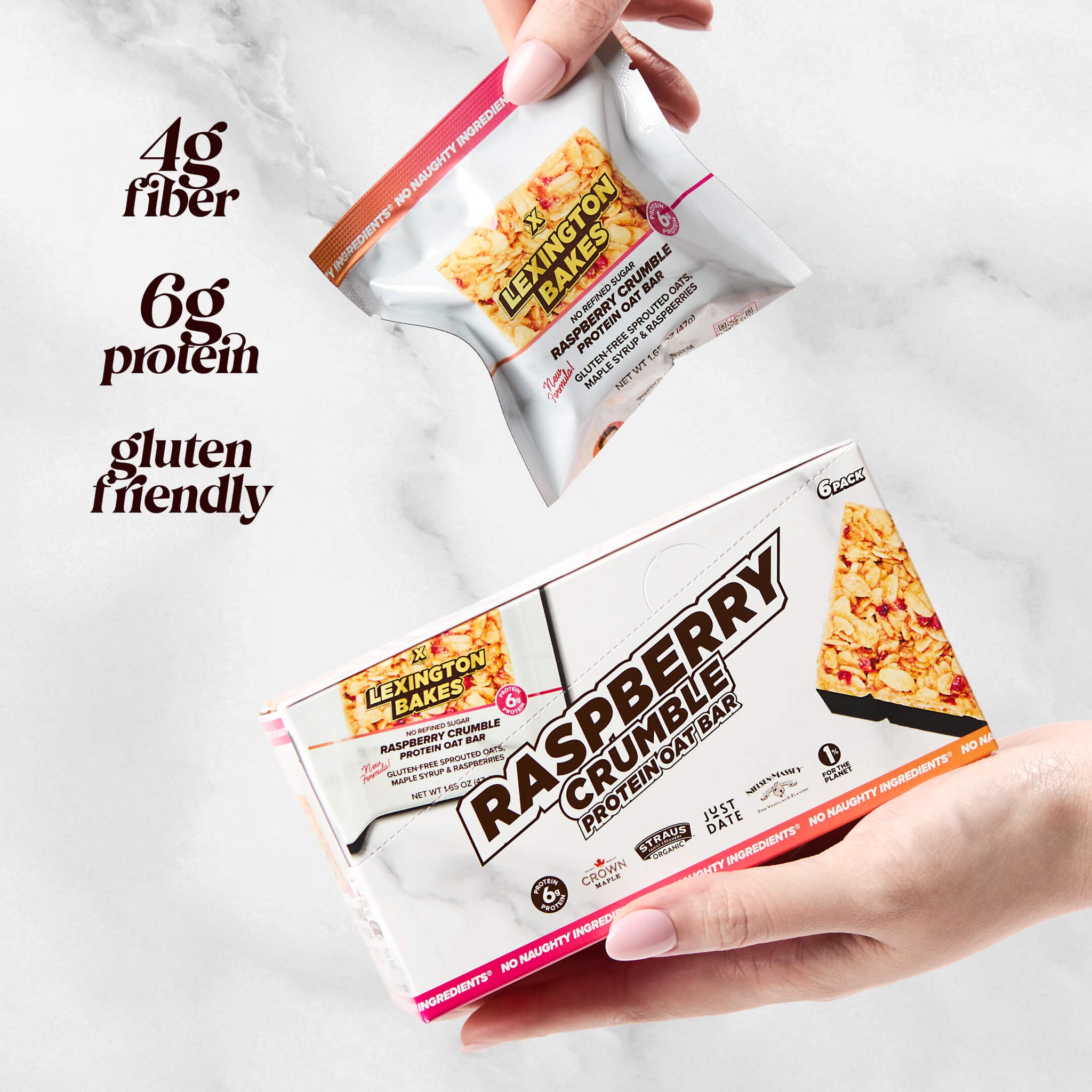 Raspberry Crumble Protein Oat Bar | LEXINGTON BAKES™
